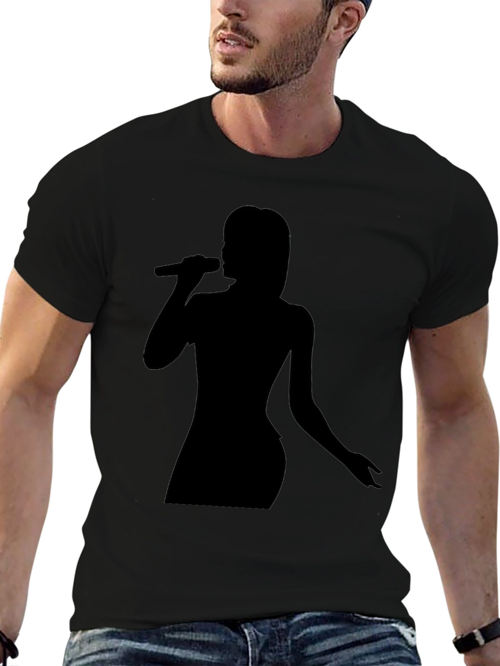 Singer Silhouette Black T-Shirt