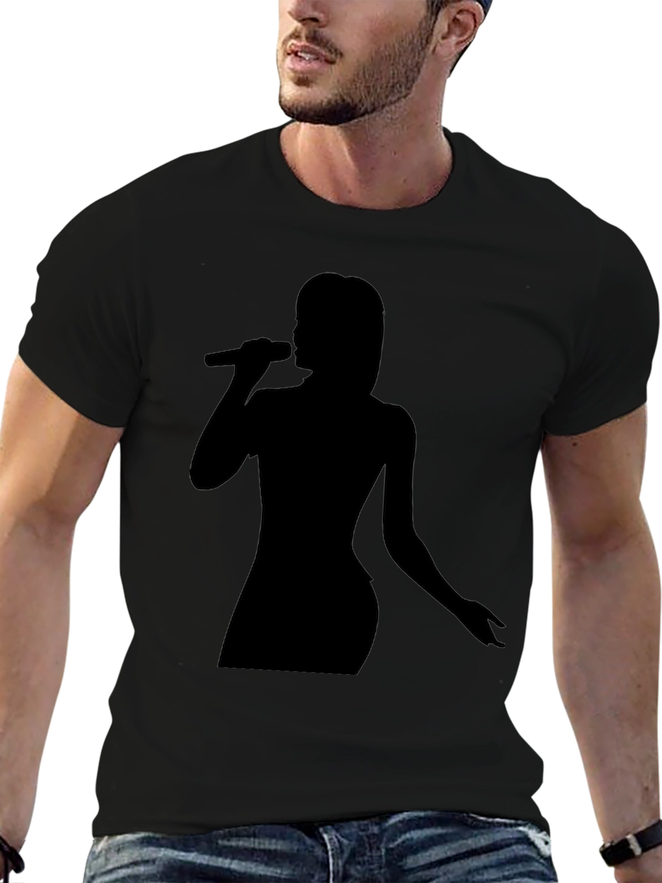 Singer Silhouette Black T-Shirt