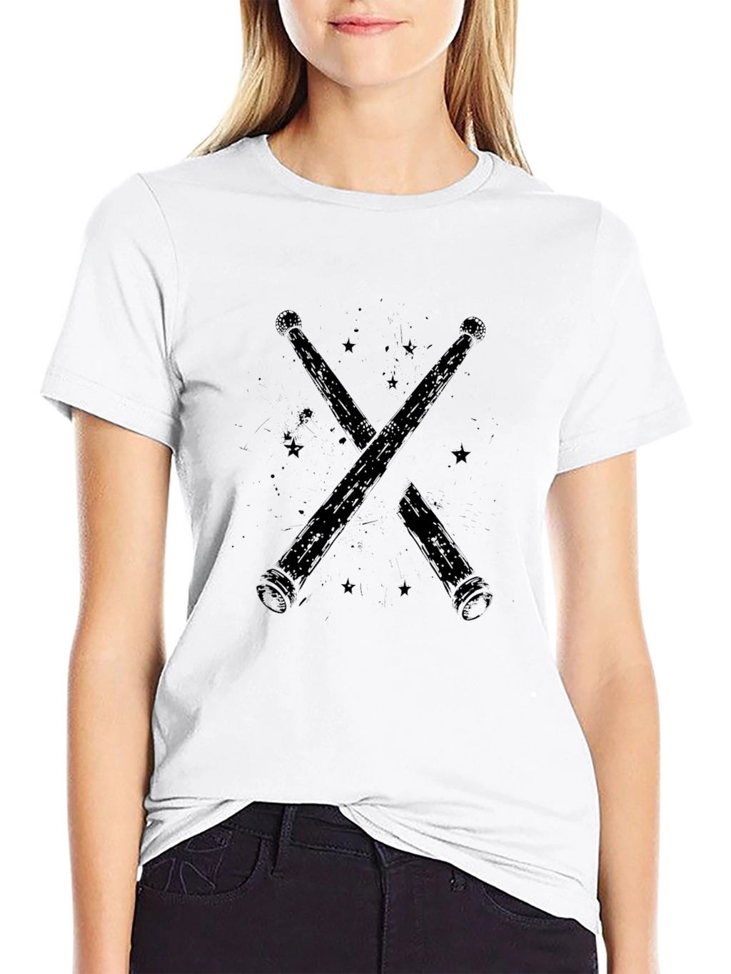 Drumsticks X Graphic Black T-Shirt