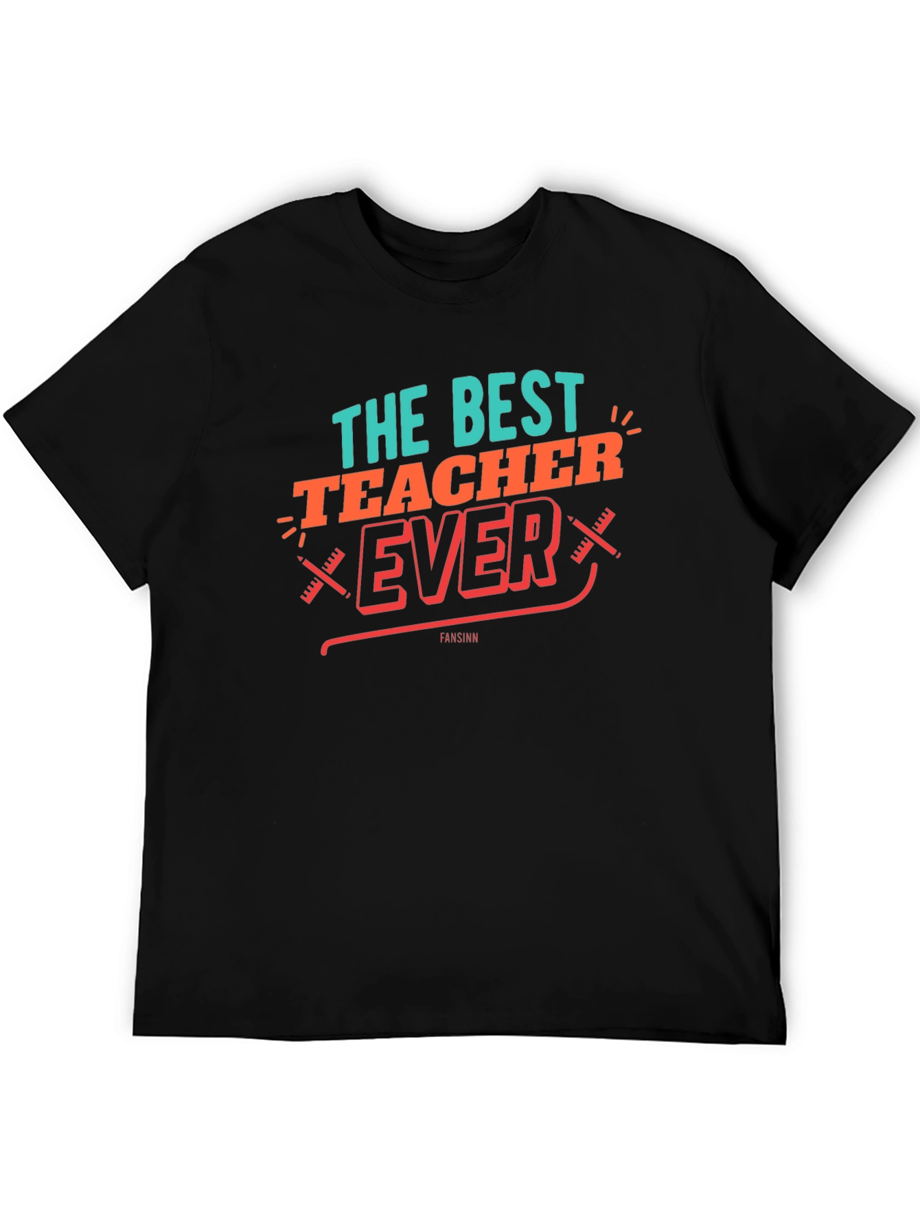 Best Teacher Ever Graphic Tee - Black