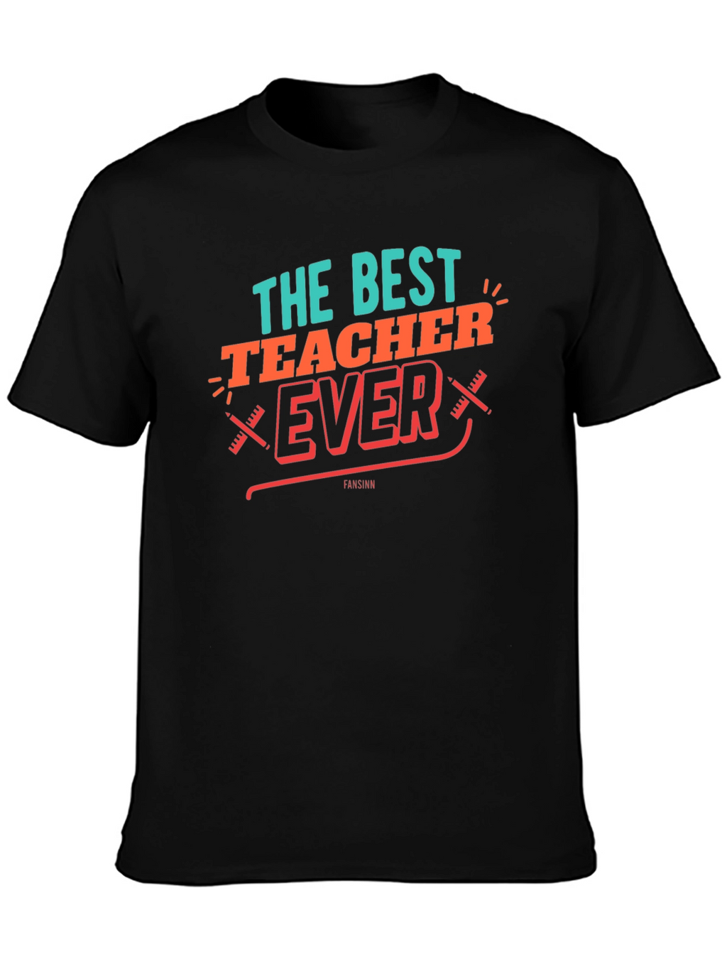 Best Teacher Ever Graphic Tee - Black