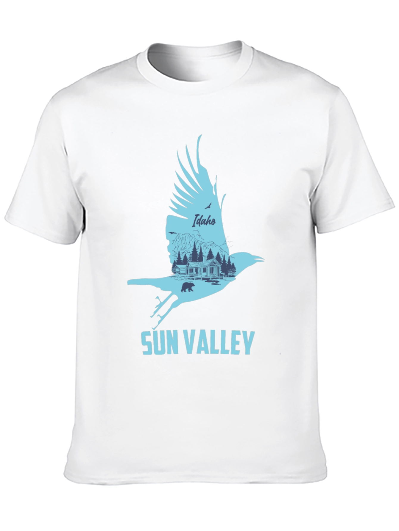 Sun Valley Idaho Graphic Tee - Mens Black T-Shirt