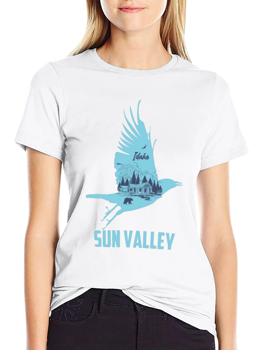 Sun Valley Idaho Graphic Tee - Mens Black T-Shirt