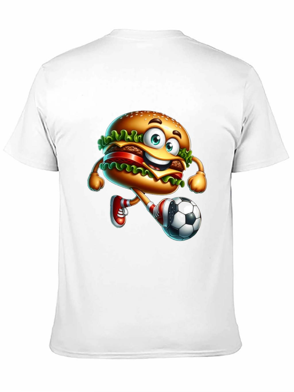 Burger Soccer Player Graphic T-Shirt