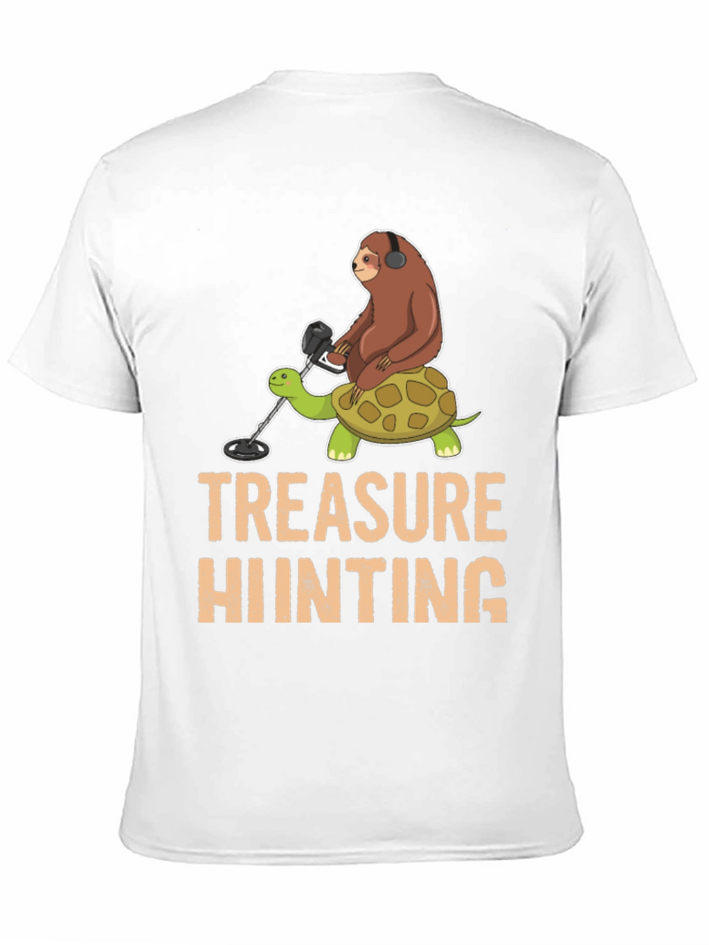 Treasure Hunting Sloth Riding Turtle T-Shirt
