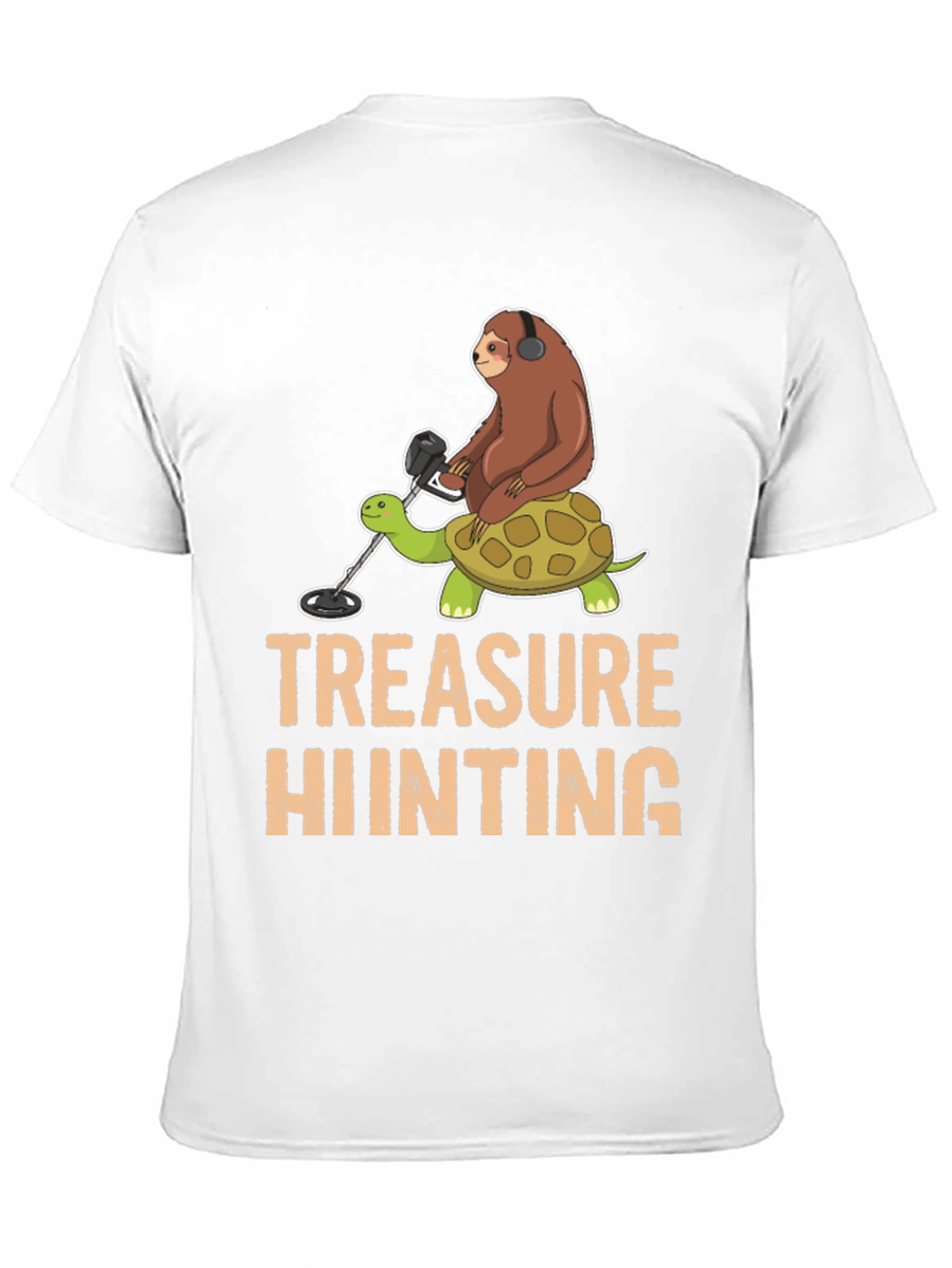 Treasure Hunting Sloth Riding Turtle T-Shirt