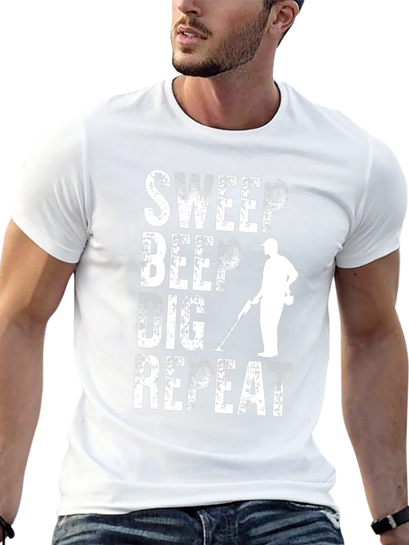 Metal Detecting T-Shirt - Sweep Beep Dig Repeat