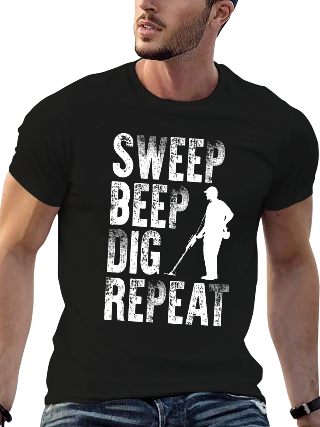Metal Detecting T-Shirt - Sweep Beep Dig Repeat