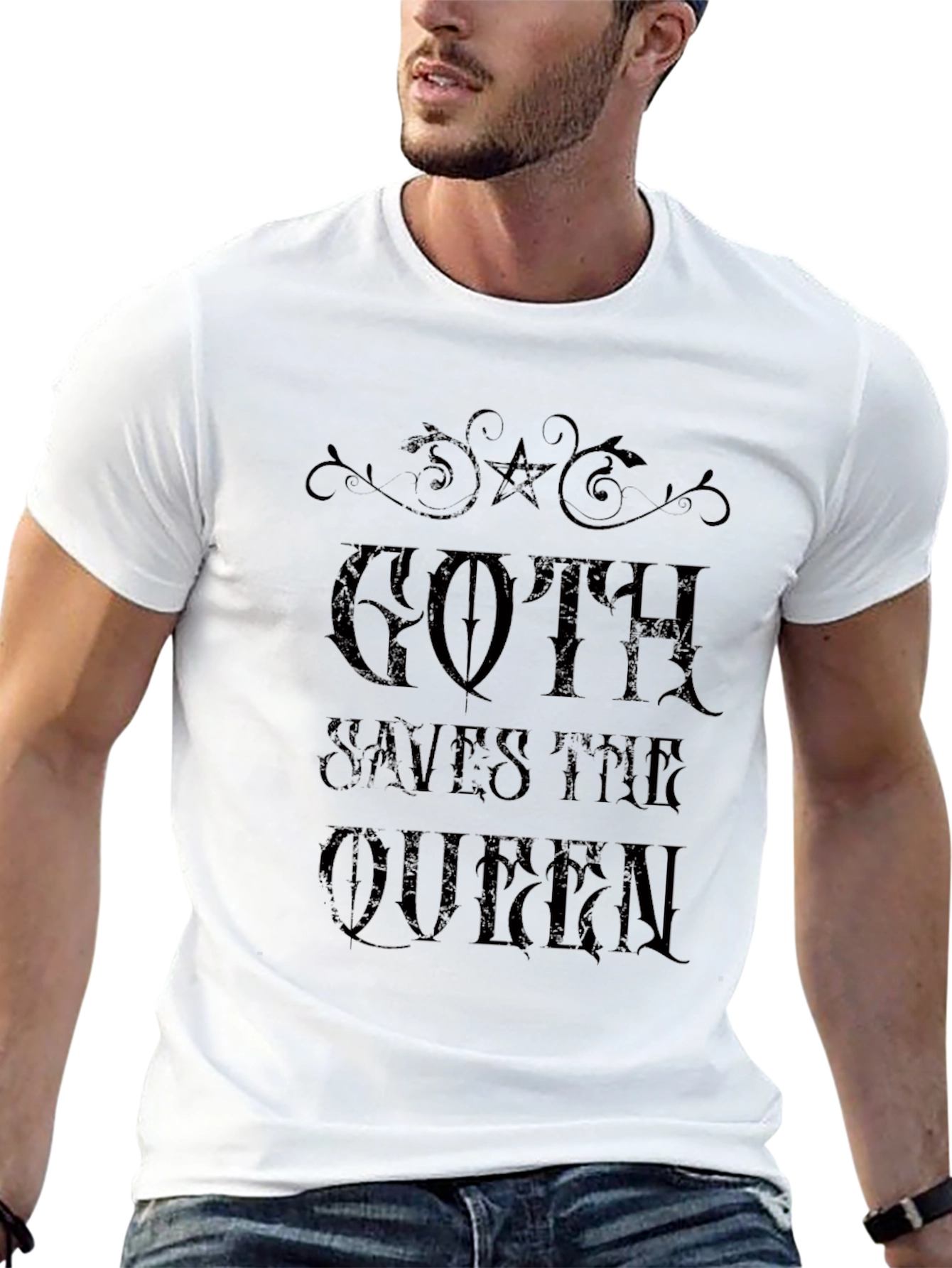 Goth Saves The Queen Graphic T-Shirt