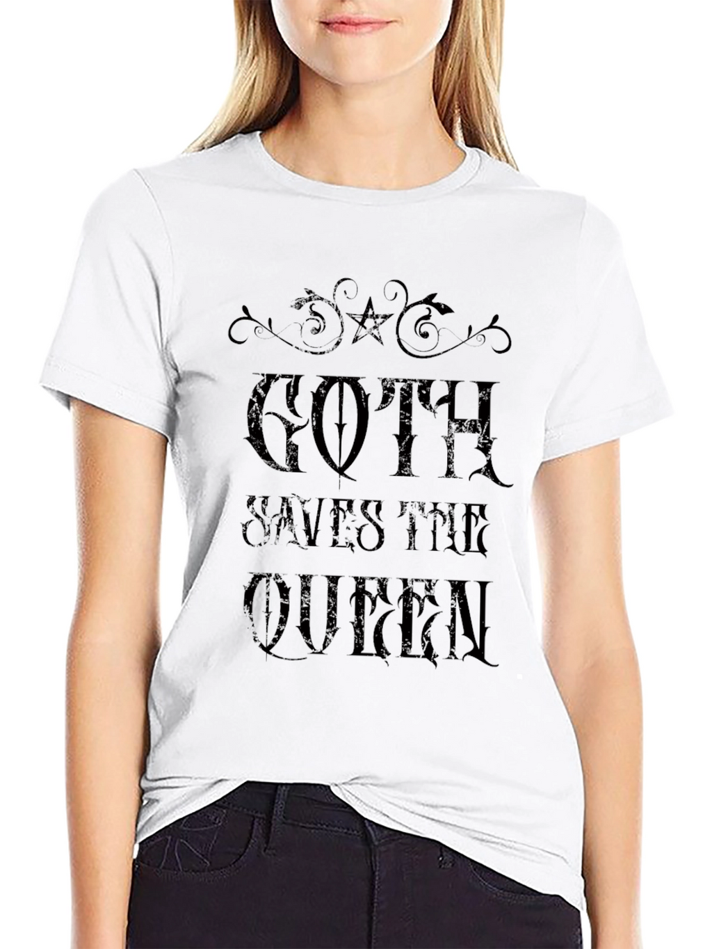 Goth Saves The Queen Graphic T-Shirt
