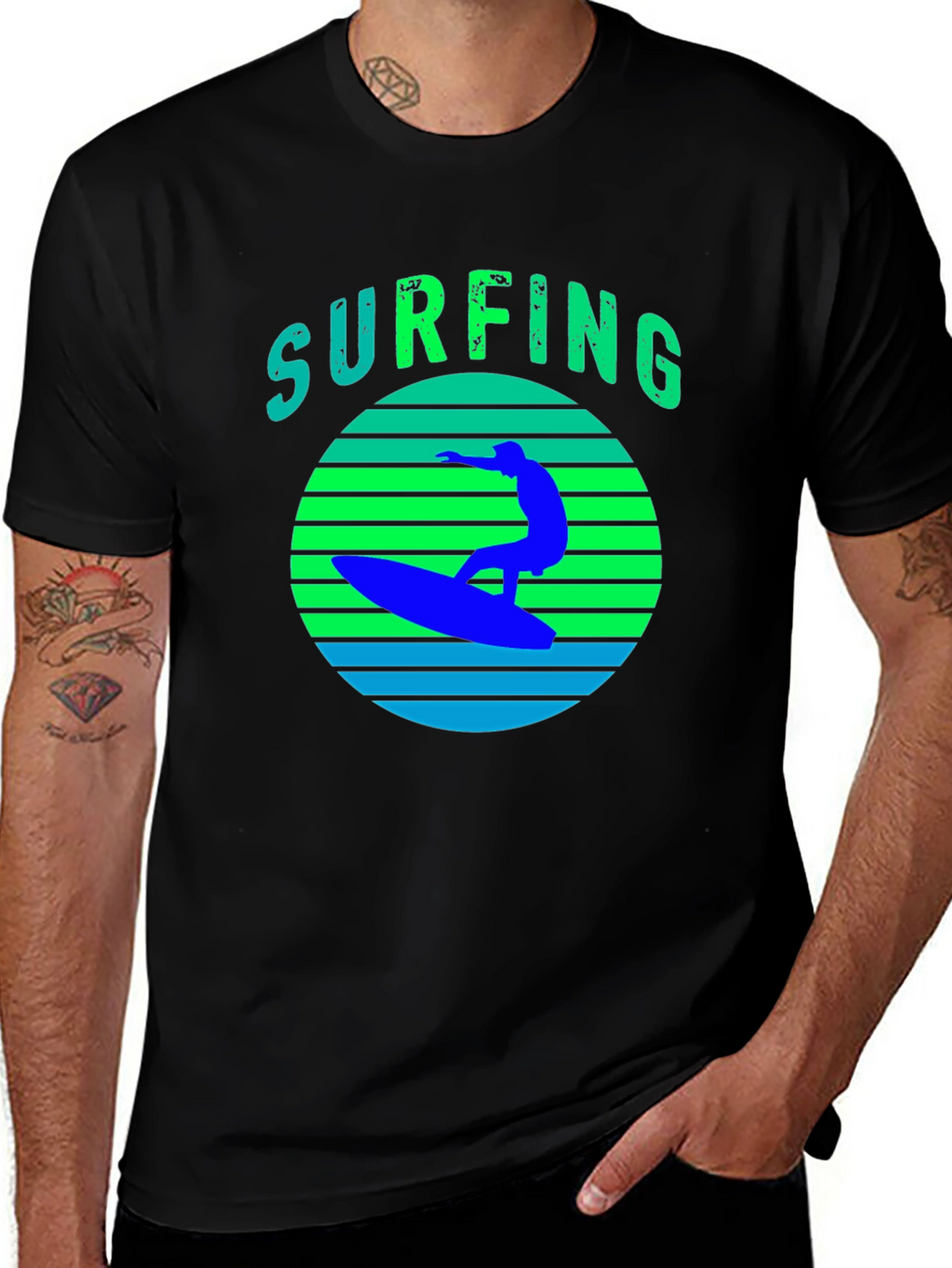 Surfing Graphic Tee - Cool Summer Vibes