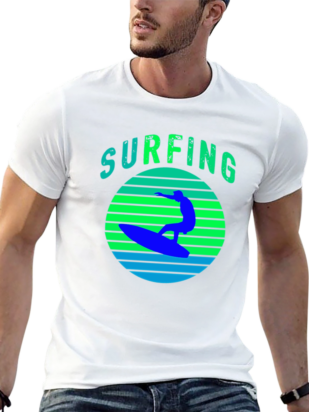 Surfing Graphic Tee - Cool Summer Vibes