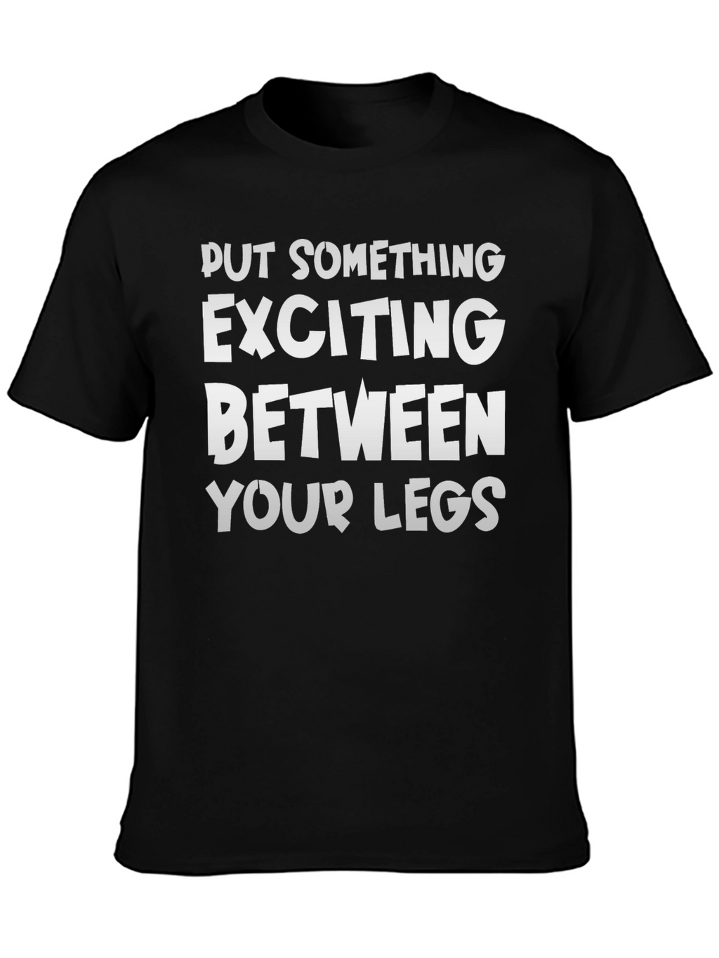 Exciting Legs Graphic Tee - Black Cotton T-Shirt