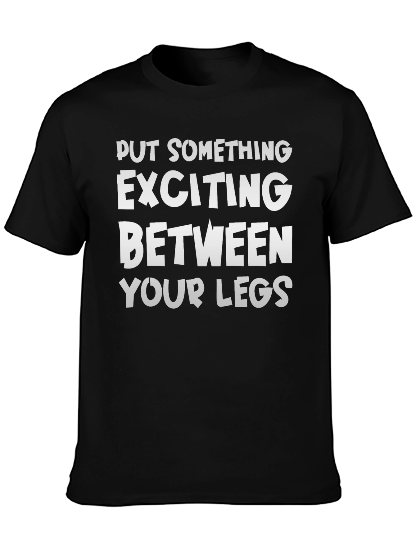 Exciting Legs Graphic Tee - Black Cotton T-Shirt