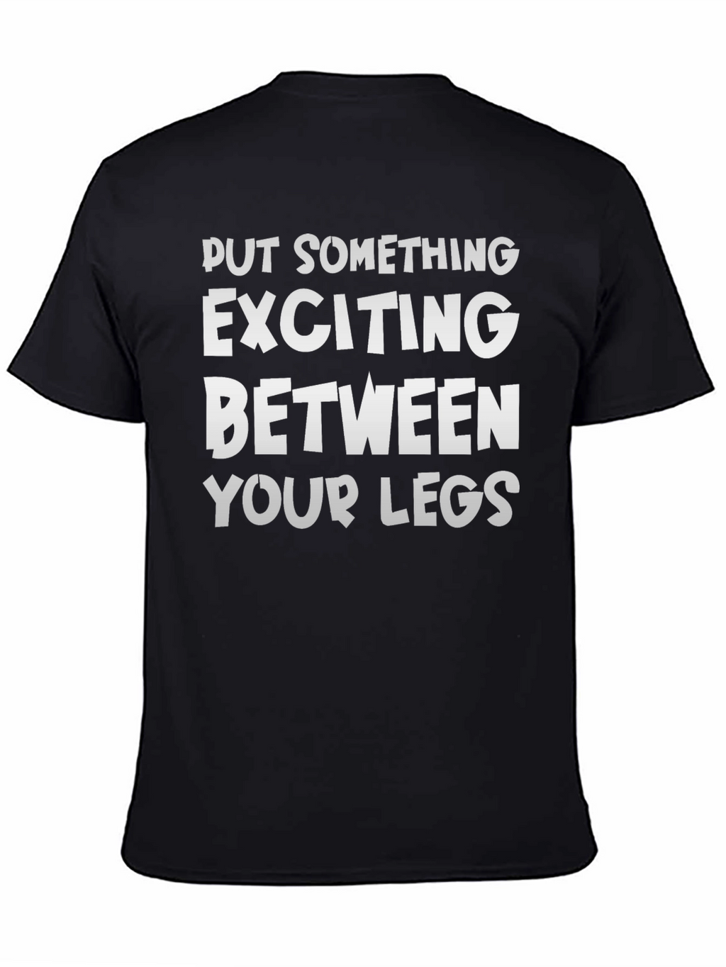 Exciting Legs Graphic Tee - Black Cotton T-Shirt