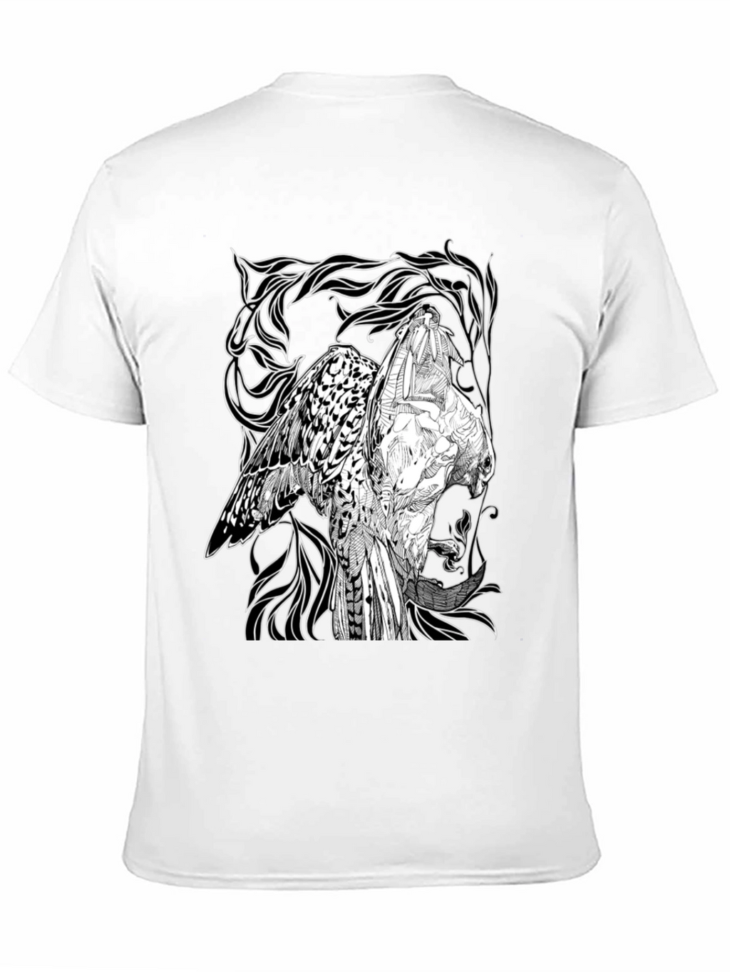 Graphic Owl T-Shirt - Black Cotton Tee