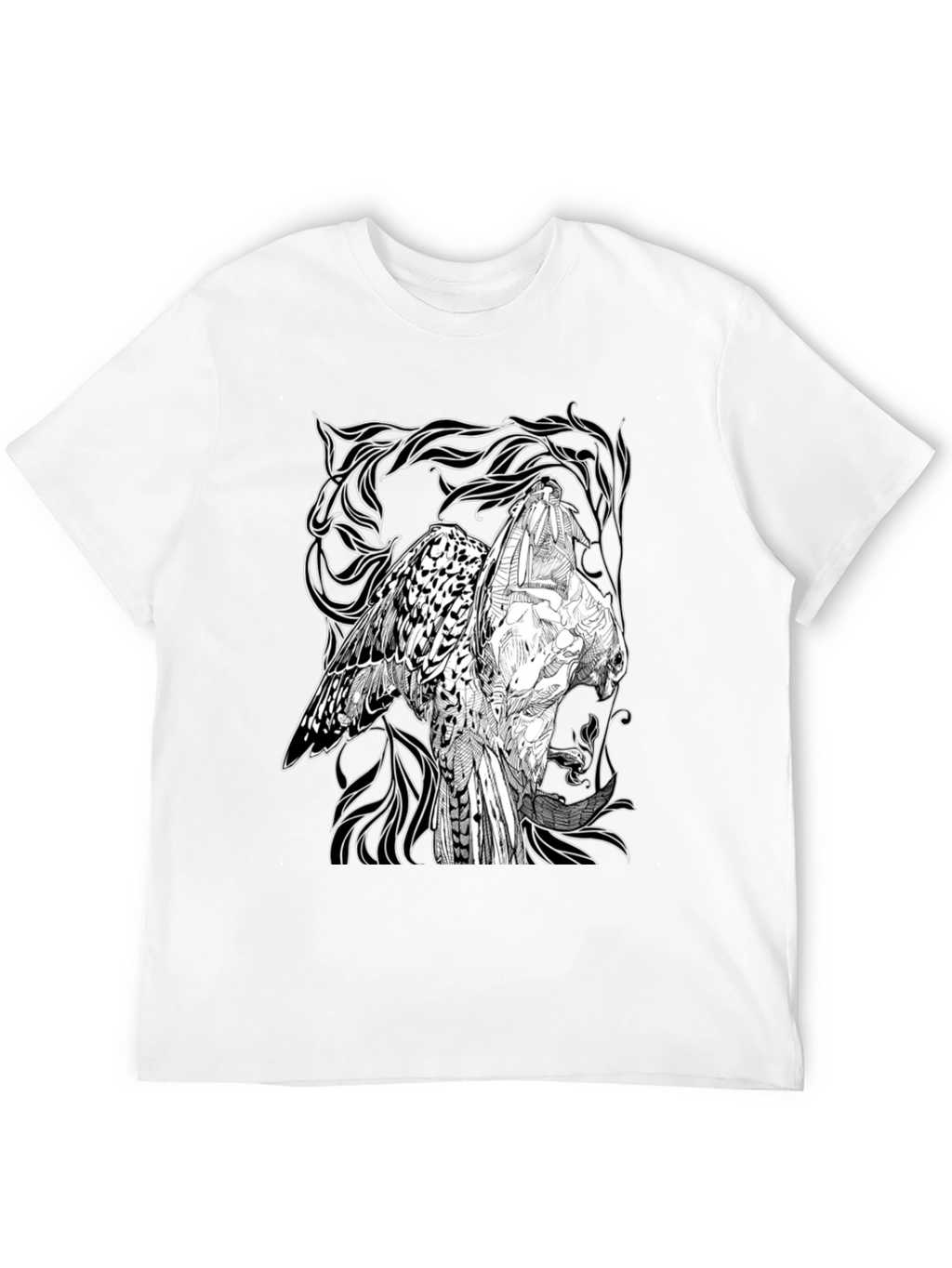 Graphic Owl T-Shirt - Black Cotton Tee
