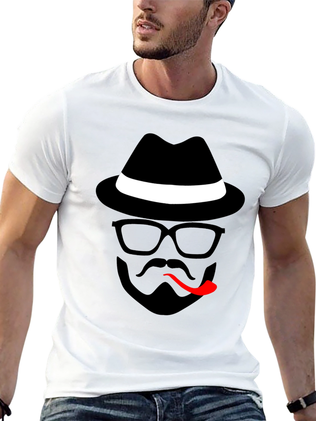 Cool Detective Graphic Black T-Shirt
