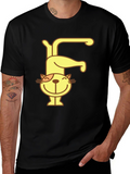 Cat Letter F Black T-Shirt