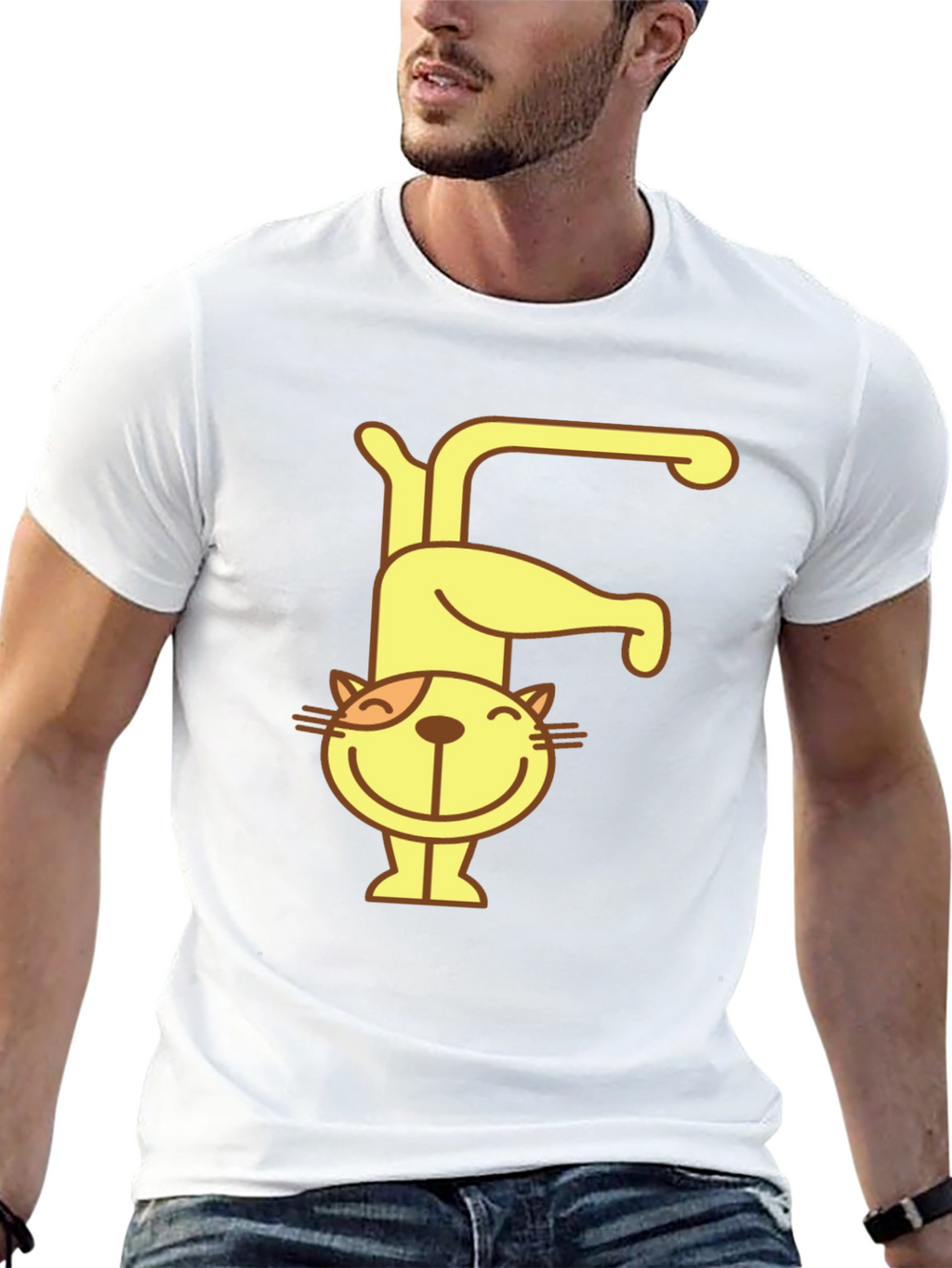 Cat Letter F Black T-Shirt