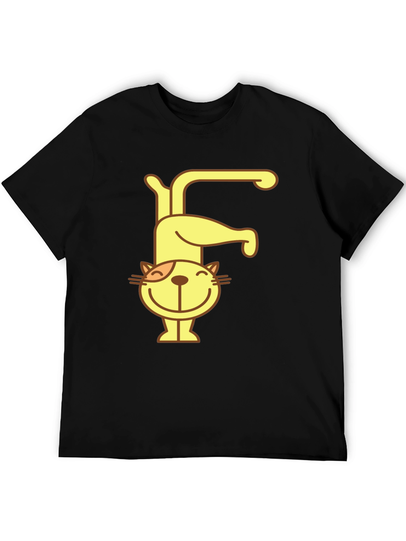 Cat Letter F Black T-Shirt
