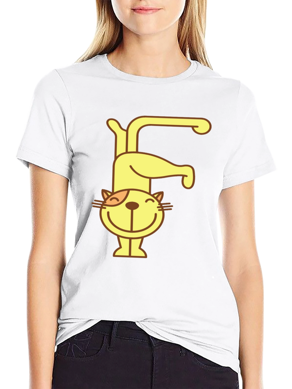 Cat Letter F Black T-Shirt