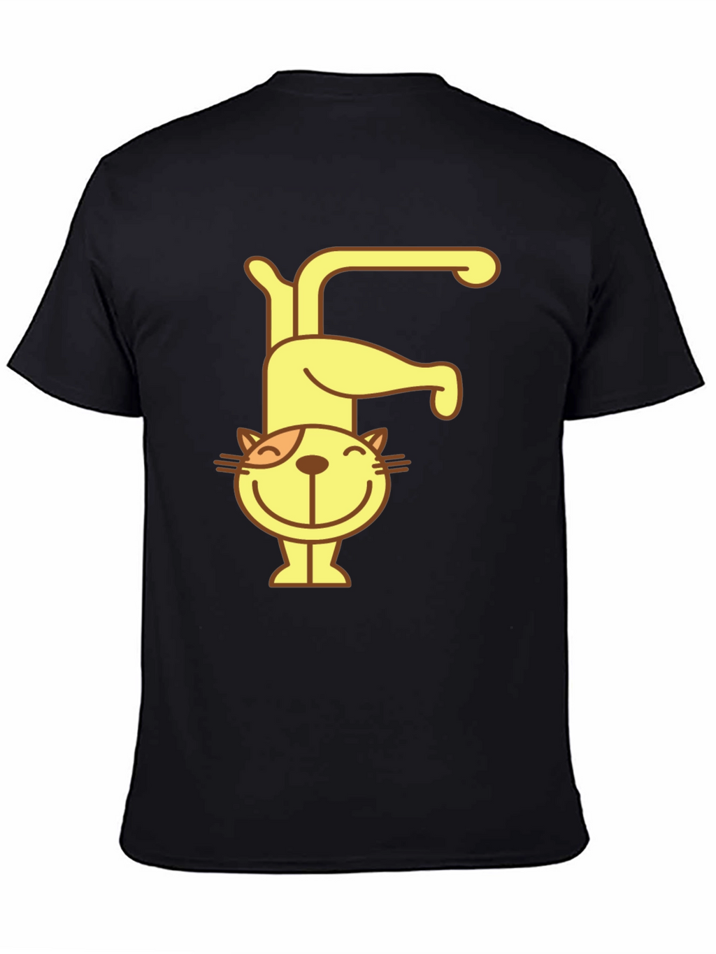Cat Letter F Black T-Shirt