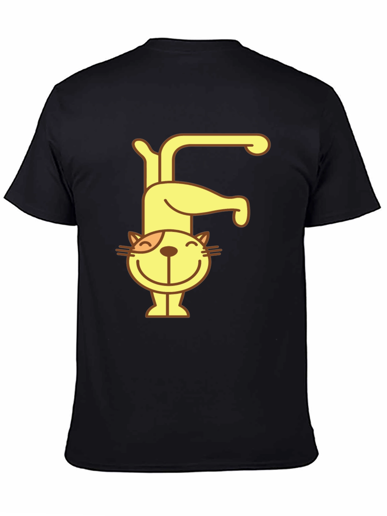 Cat Letter F Black T-Shirt