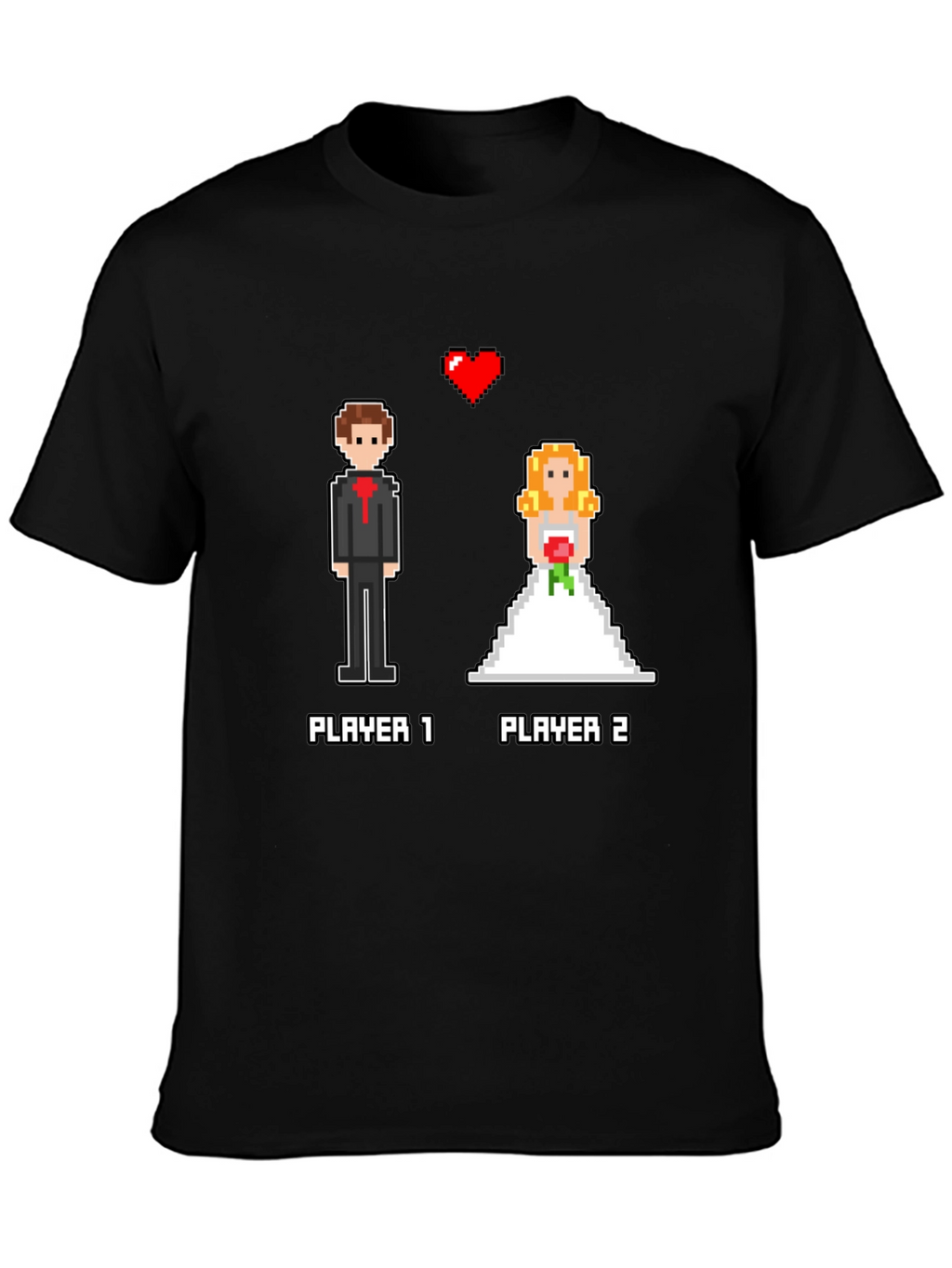 Gamer Wedding T-Shirt: Player 1 & 2