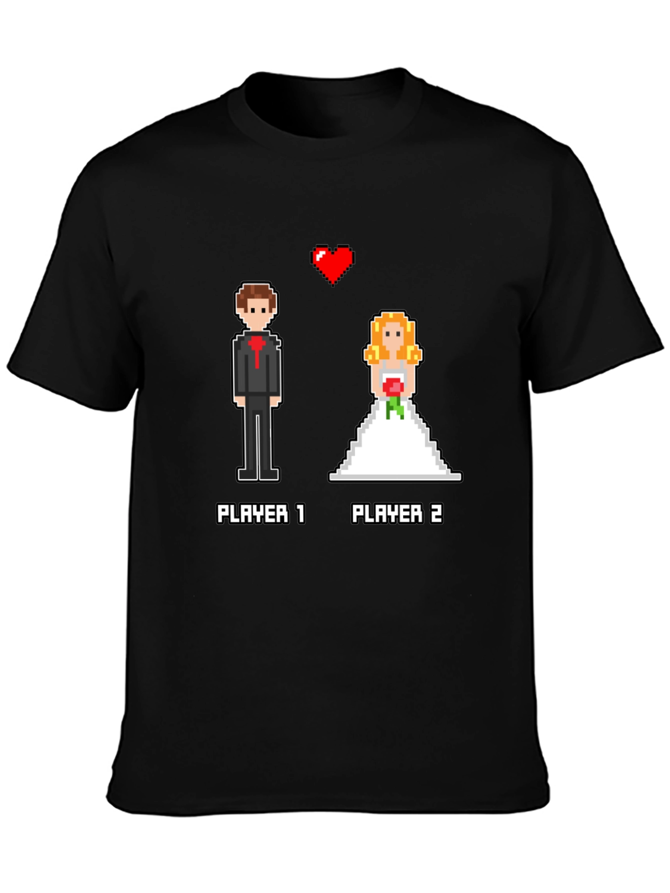 Gamer Wedding T-Shirt: Player 1 & 2