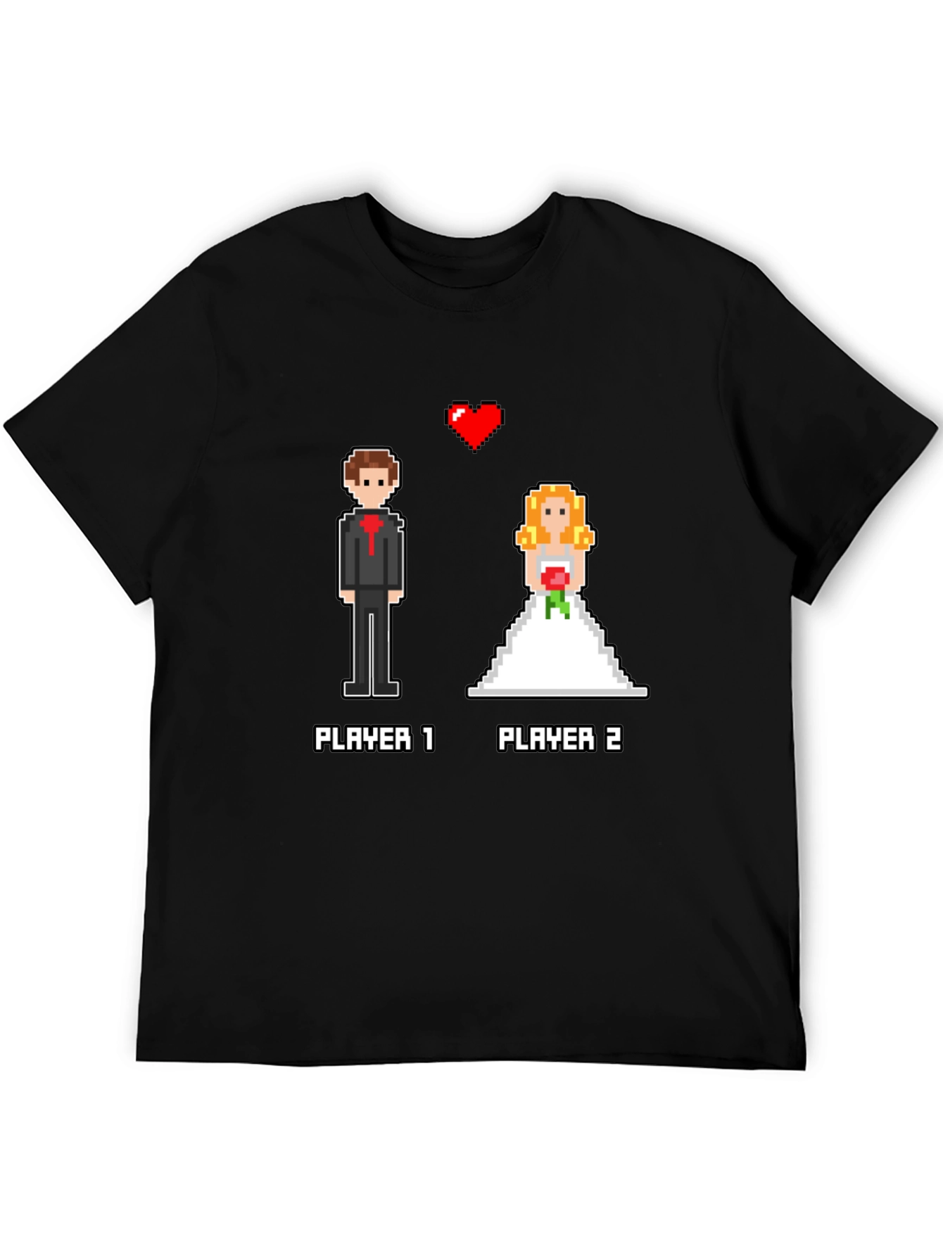 Gamer Wedding T-Shirt: Player 1 & 2