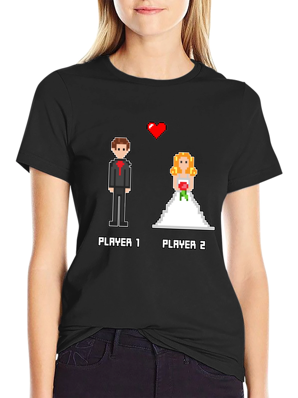 Gamer Wedding T-Shirt: Player 1 & 2