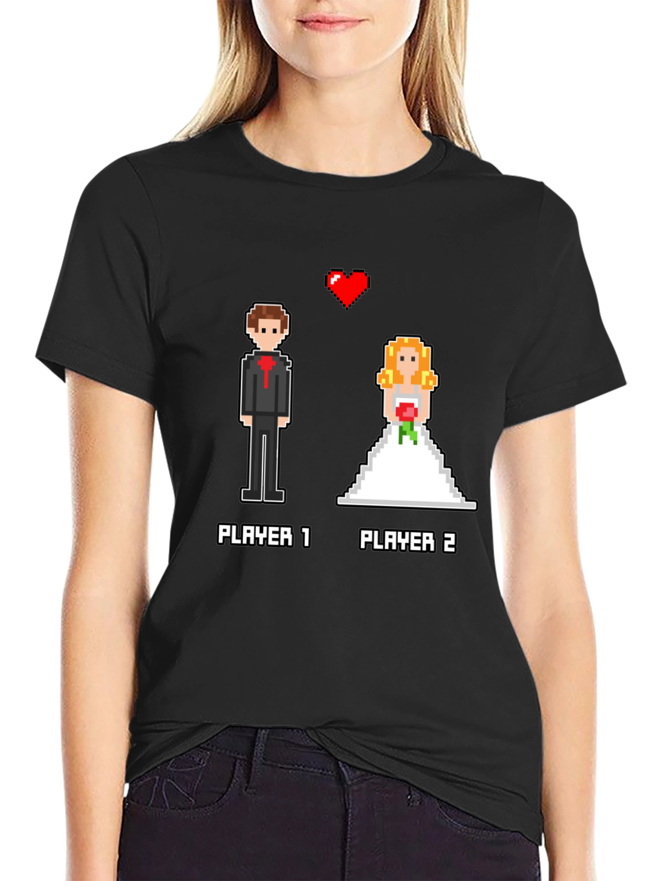 Gamer Wedding T-Shirt: Player 1 & 2