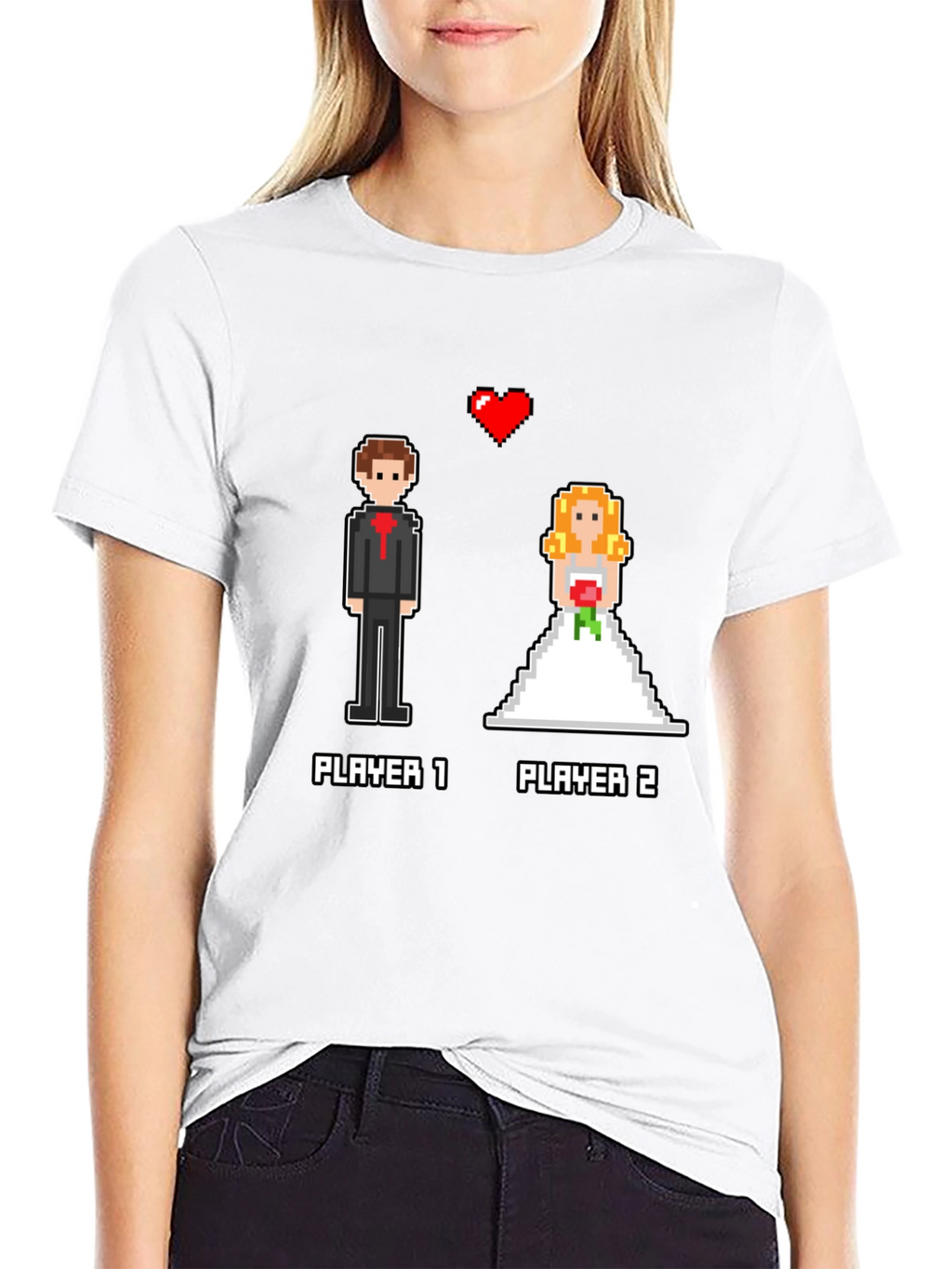 Gamer Wedding T-Shirt: Player 1 & 2