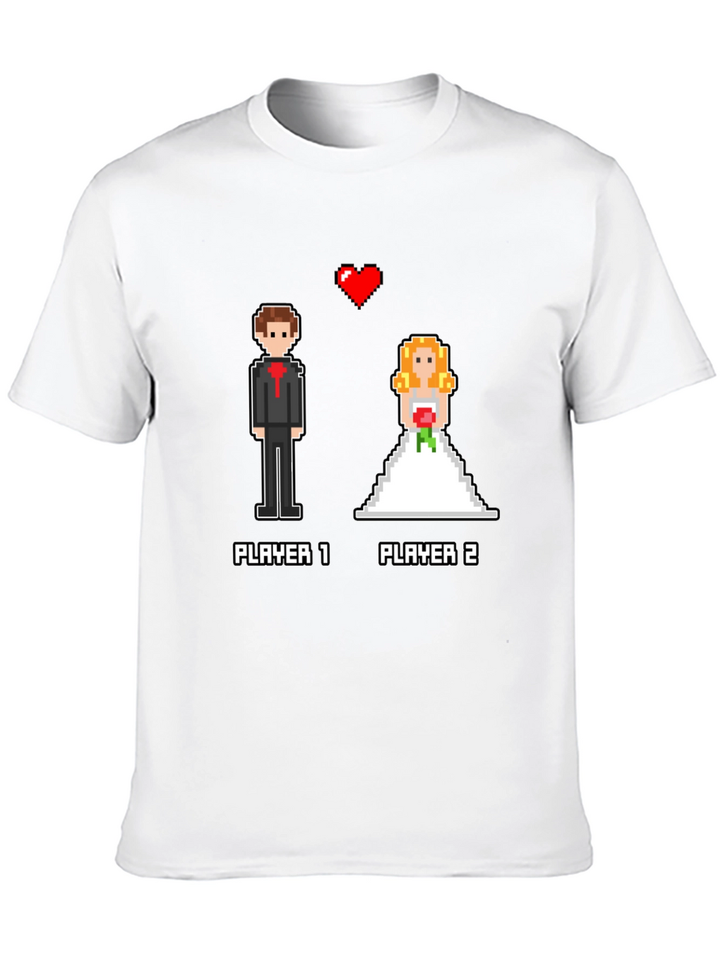 Gamer Wedding T-Shirt: Player 1 & 2