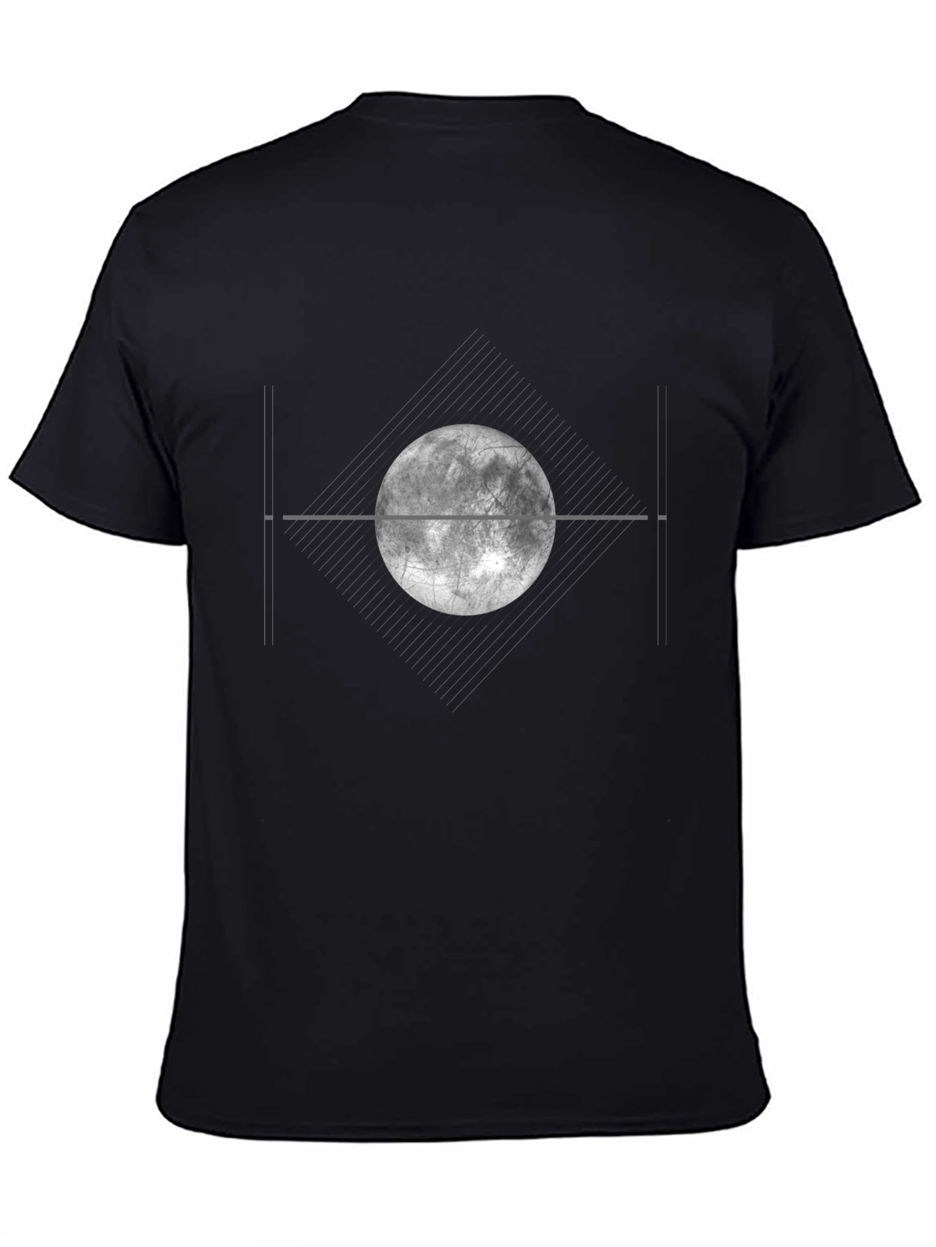 Lunar Eclipse Graphic Tee - Modern Black T-Shirt