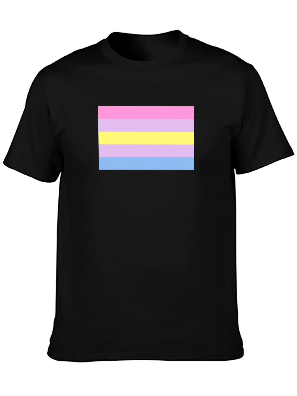 Intersex Pride Flag T-Shirt - Black Cotton Blend Tee