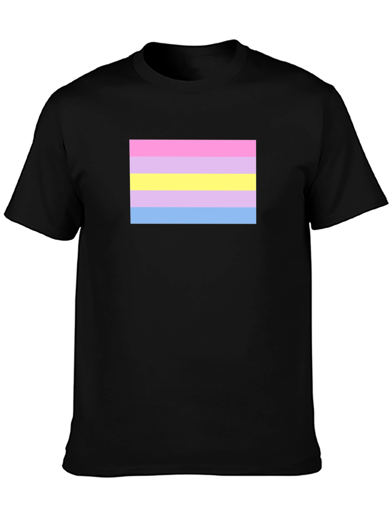 Intersex Pride Flag T-Shirt - Black Cotton Blend Tee