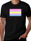 Intersex Pride Flag T-Shirt - Black Cotton Blend Tee