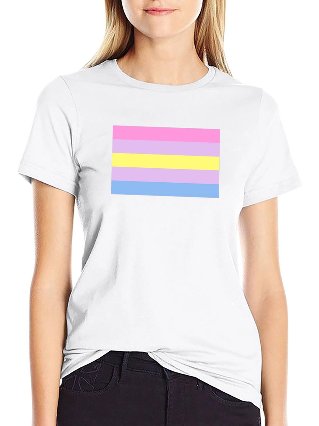 Intersex Pride Flag T-Shirt - Black Cotton Blend Tee
