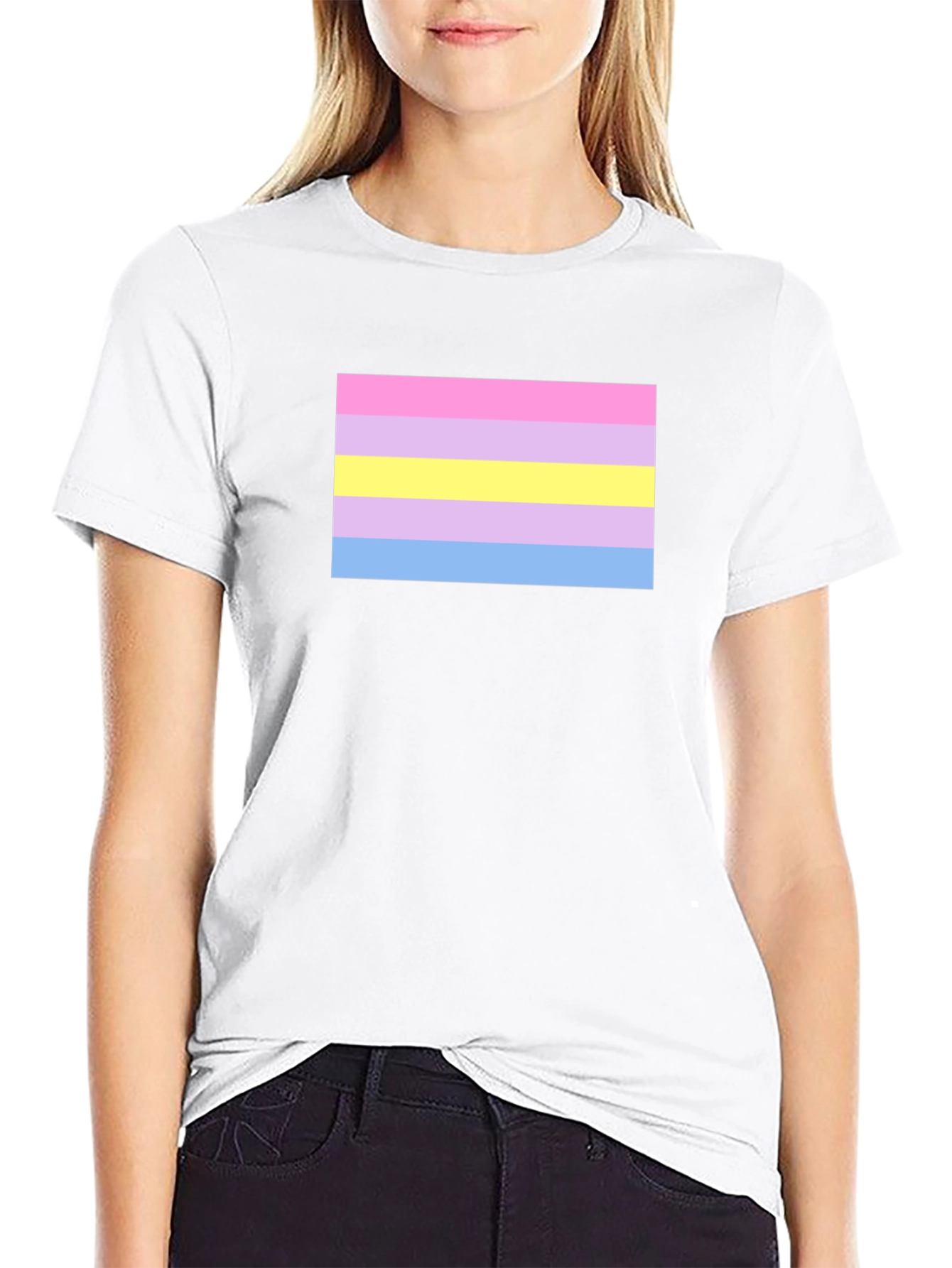 Intersex Pride Flag T-Shirt - Black Cotton Blend Tee