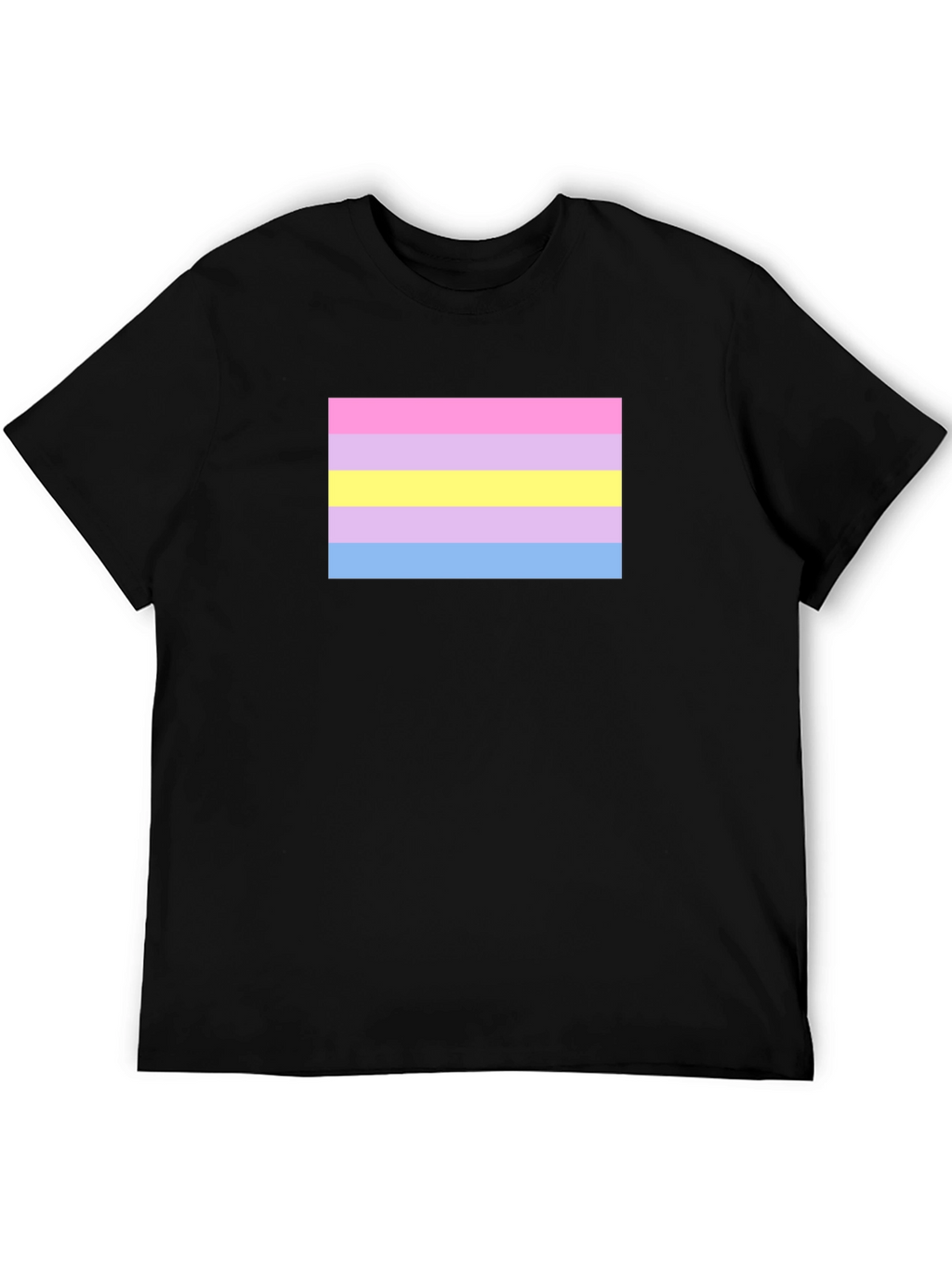 Intersex Pride Flag T-Shirt - Black Cotton Blend Tee