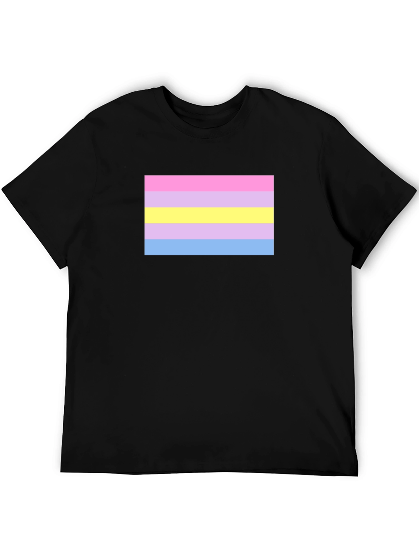 Intersex Pride Flag T-Shirt - Black Cotton Blend Tee