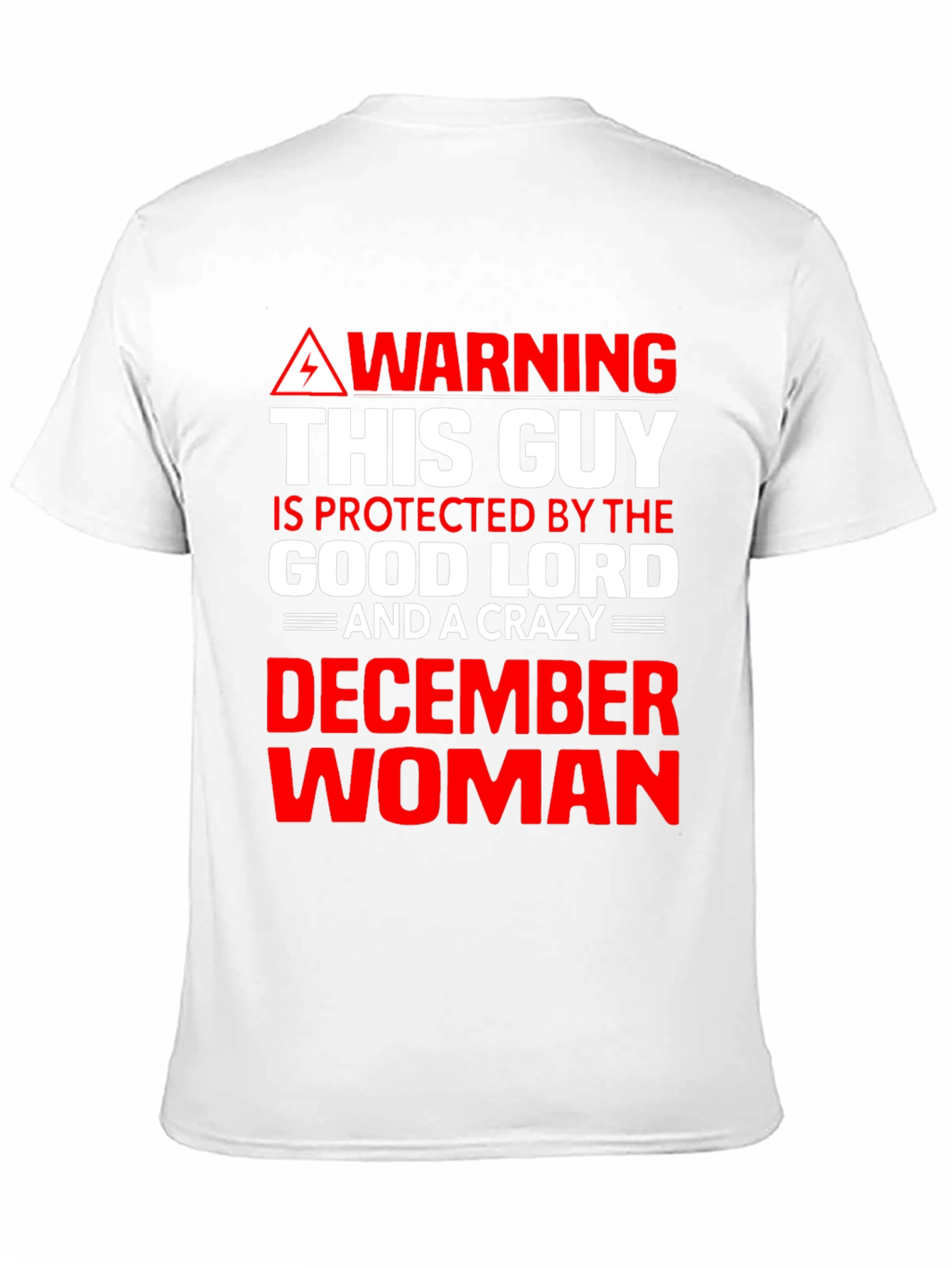 Warning: Protected By December Woman Graphic Tee
