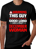 Warning: Protected By December Woman Graphic Tee