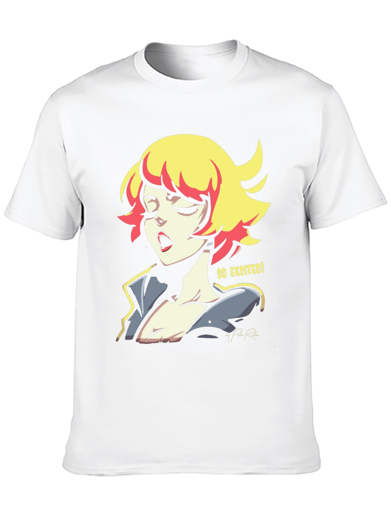 So Excited! Graphic Print Black T-Shirt