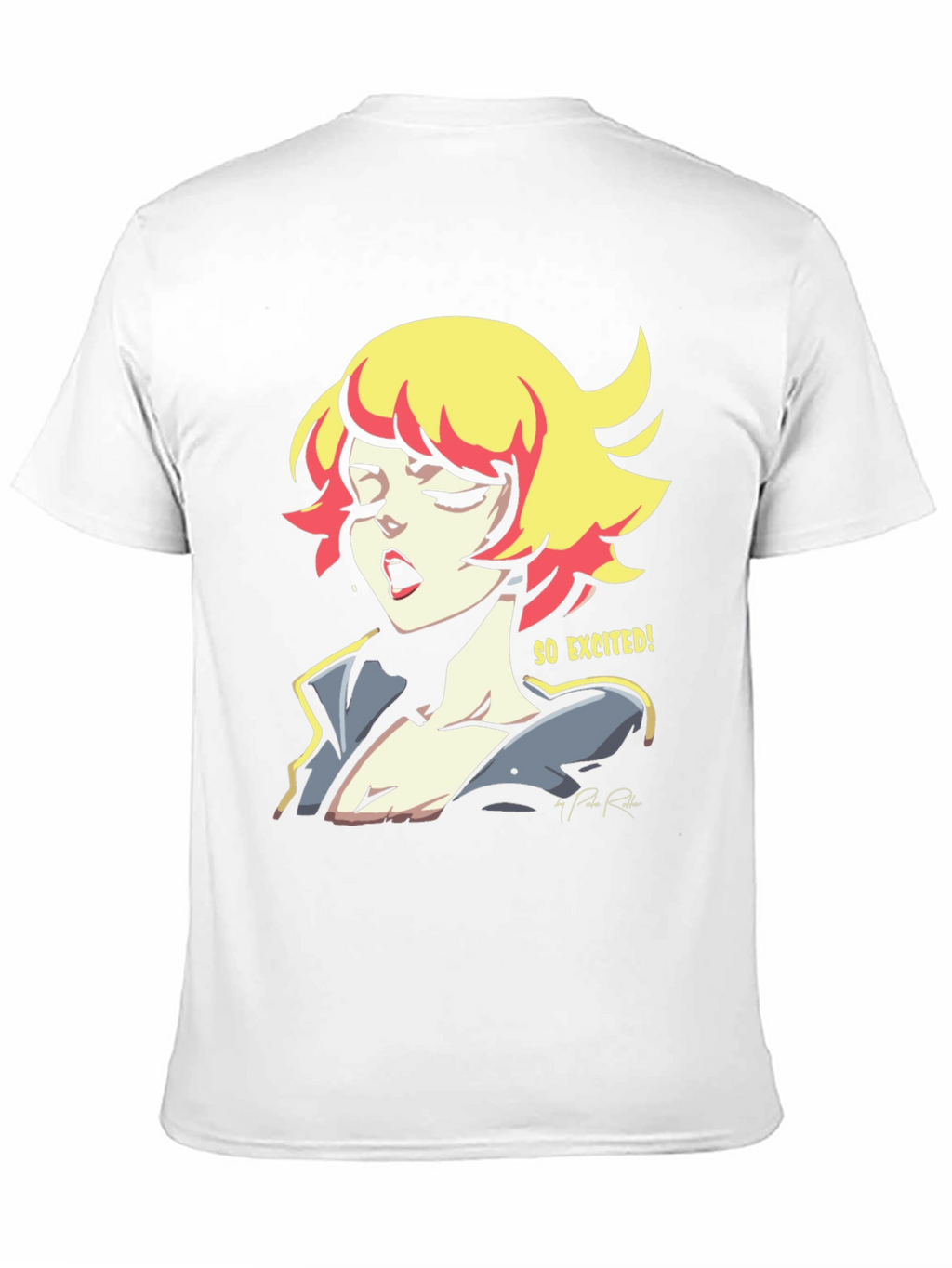 So Excited! Graphic Print Black T-Shirt