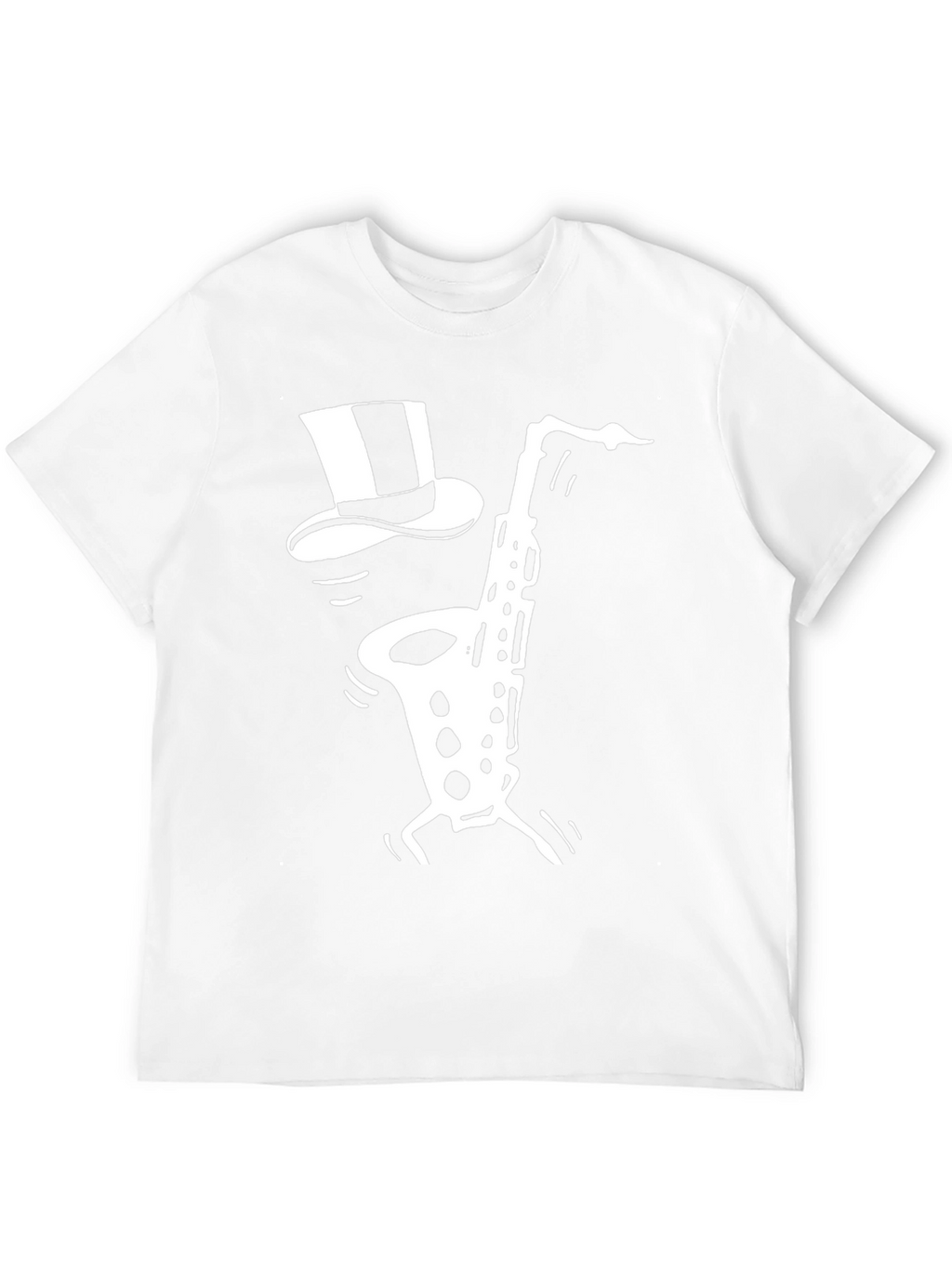 Cool Saxophone Top Hat Graphic Tee