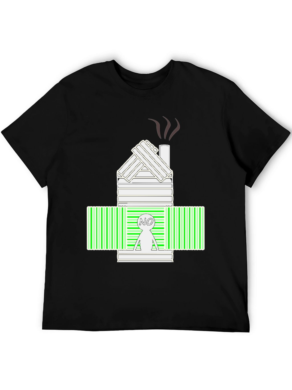 Unique Graphic Tee:  No Cabin Barcode Design