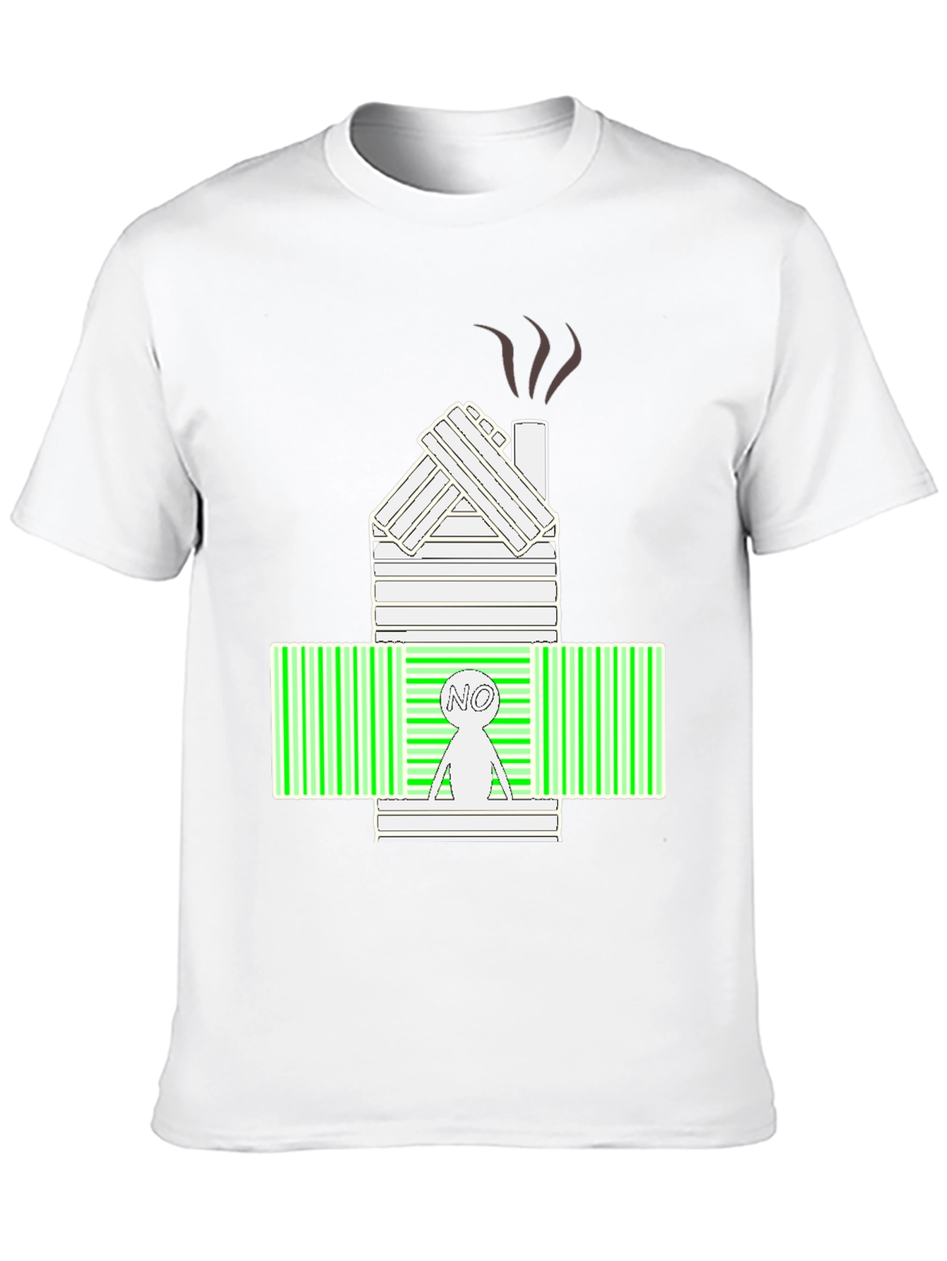 Unique Graphic Tee:  No Cabin Barcode Design